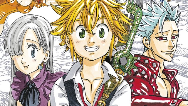 Elizabeth, Melodias, and Ban, on The Seven Deadly Sins Manga volume 11 cover