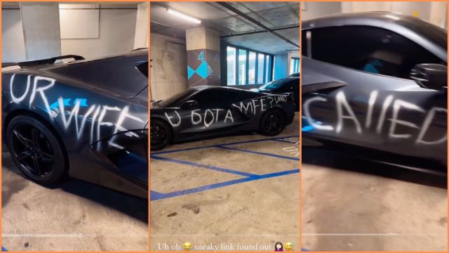 TikTok snaps showing a tagged car after a girlfriend finds out her boyfriend is cheating