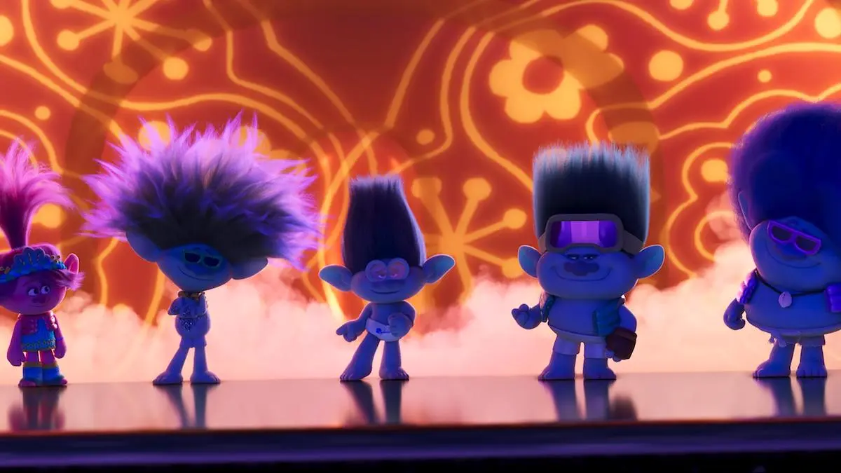 The boyband BroZone from Dreamworks 'Trolls Band Together'