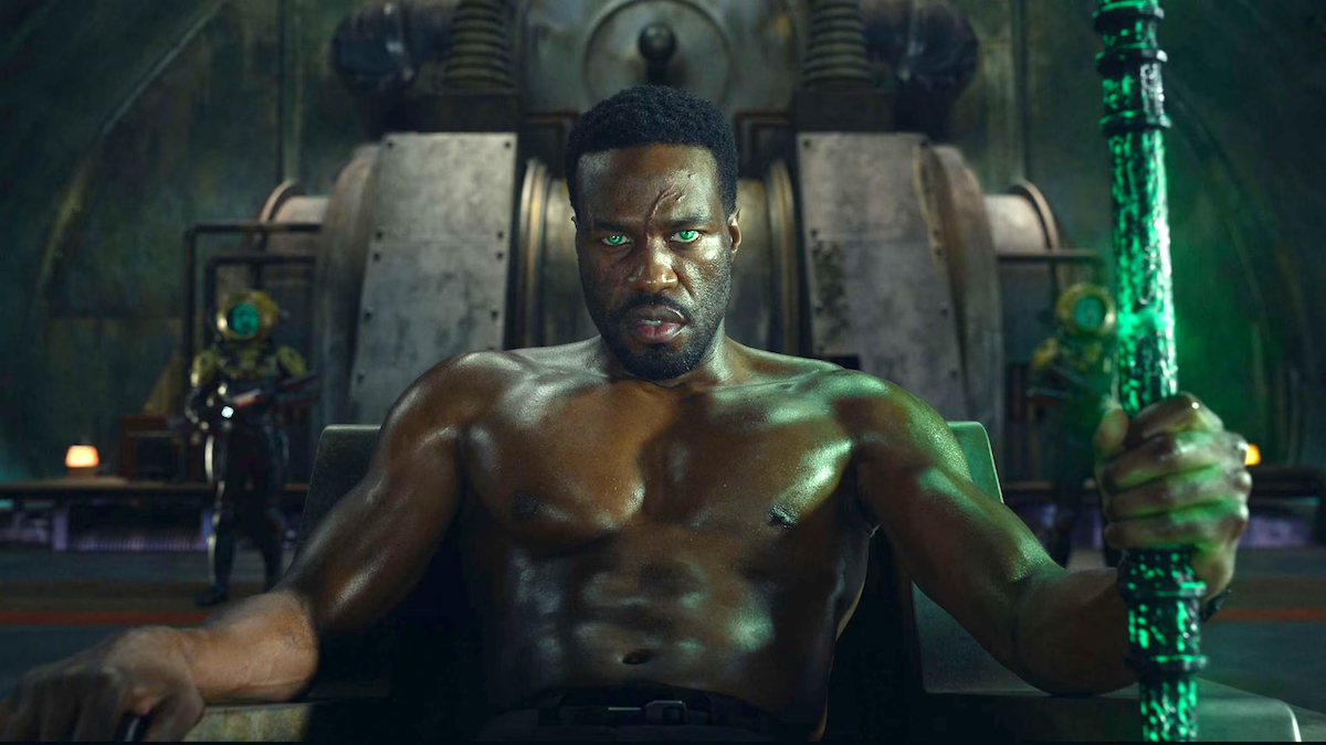 Yahya Abdul-Mateen II as Black Manta in Warner Bros. Pictures' action adventure Aquaman and the Lost Kingdom.