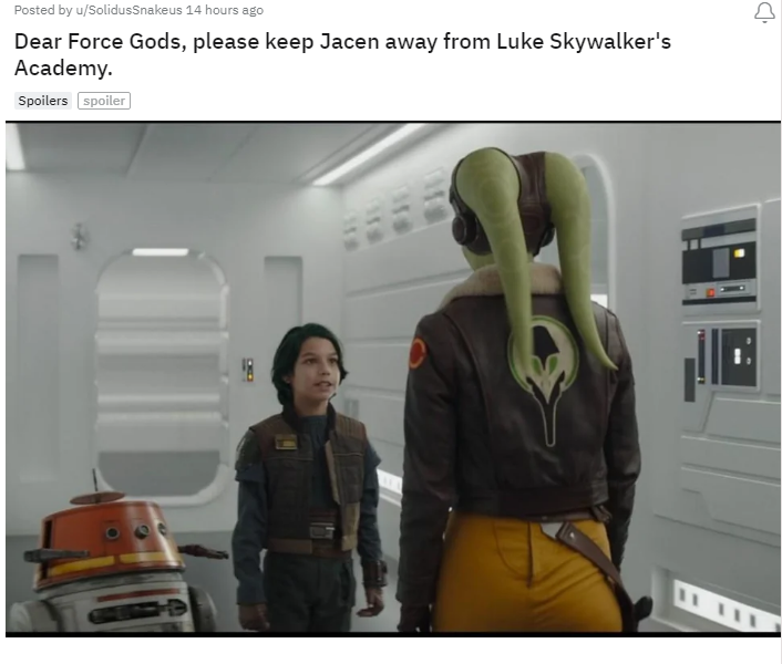 Star Wars Reddit post