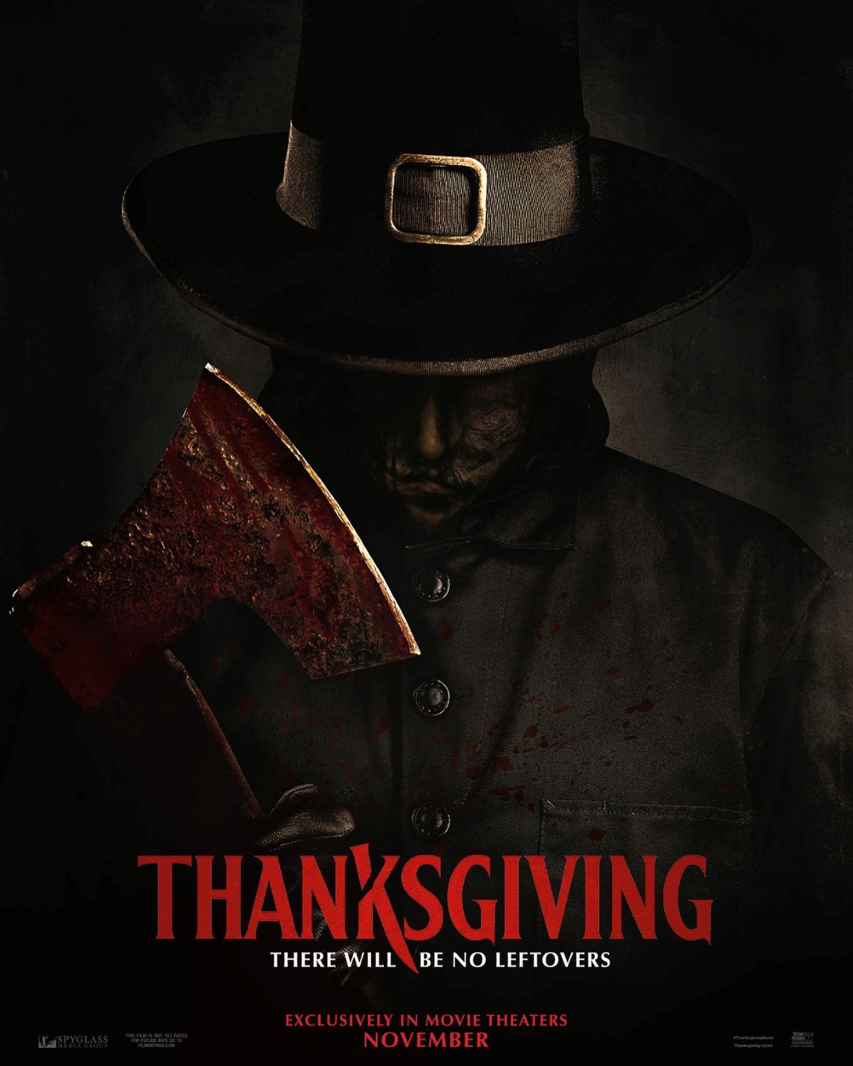 Cartaz do filme de terror natalino de Eli Roth "Ação de graças."