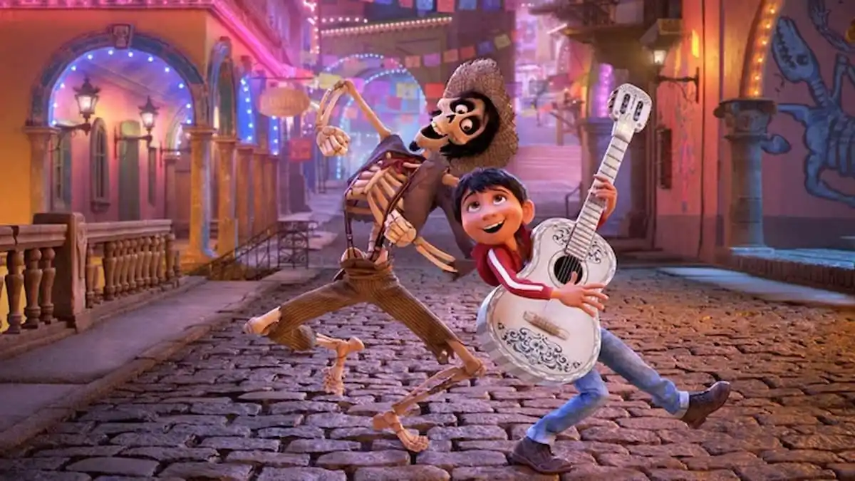 Miguel is playing the guitar in Coco.