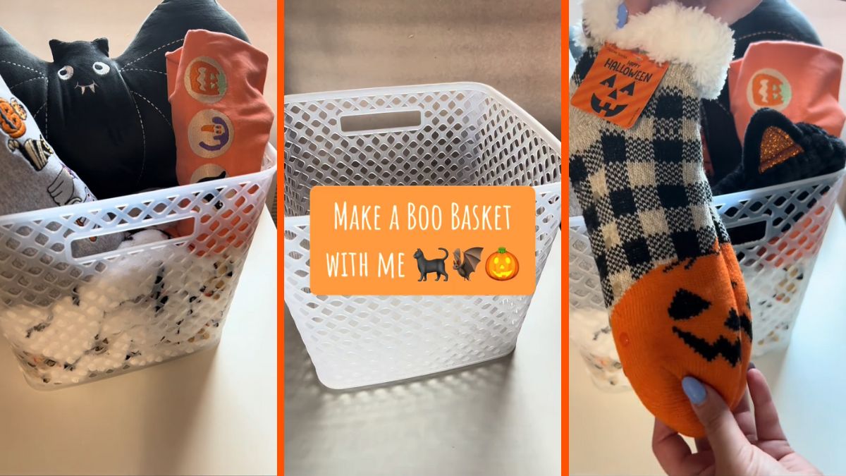 Examples of a Boo Basket by a Tiktok user