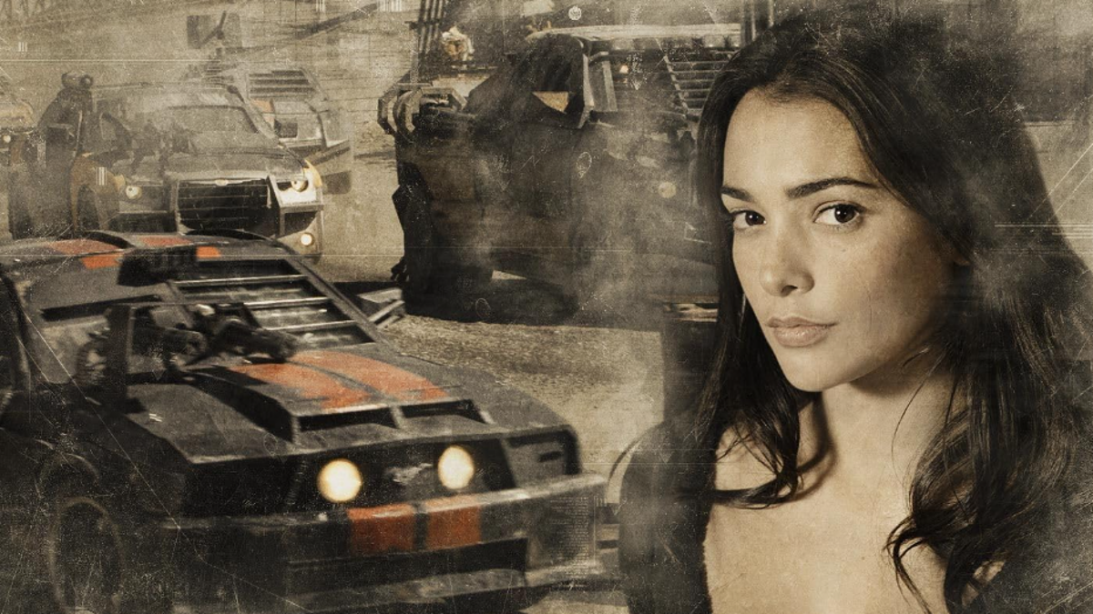 The 'Death Race' promotional poster features a character in front of cars. 