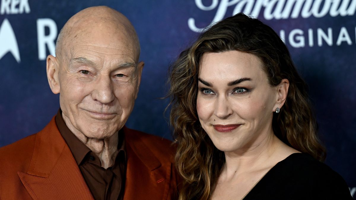 Sir Patrick Stewart and wife Sunny Ozell arrive for the Los Angeles premiere of the third and final season Of Paramount+'s series "Star Trek: Picard" held at TCL Chinese Theatre on February 09, 2023 in Hollywood, California. (Photo by Albert L. Ortega/Getty Images)