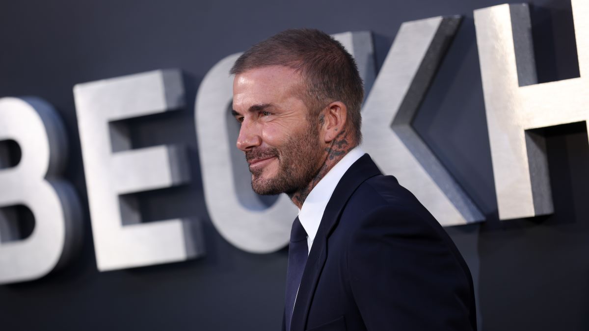 David Beckham attends the Netflix 'Beckham' UK Premiere at The Curzon Mayfair on October 03, 2023 in London, England. (Photo by Mike Marsland/WireImage)