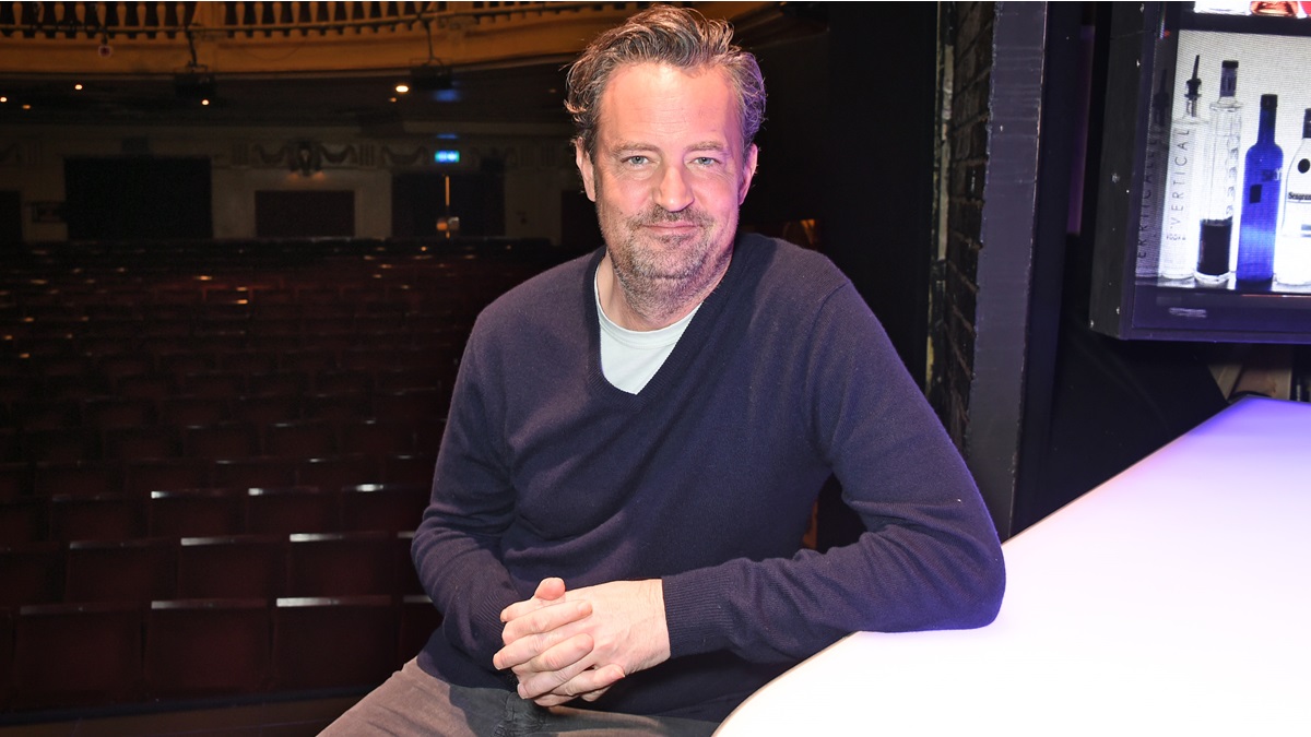 LONDON, ENGLAND - FEBRUARY 08: Matthew Perry poses at a photocall for "The End Of Longing", a new play which he wrote and stars in at The Playhouse Theatre, on February 8, 2016 in London, England.