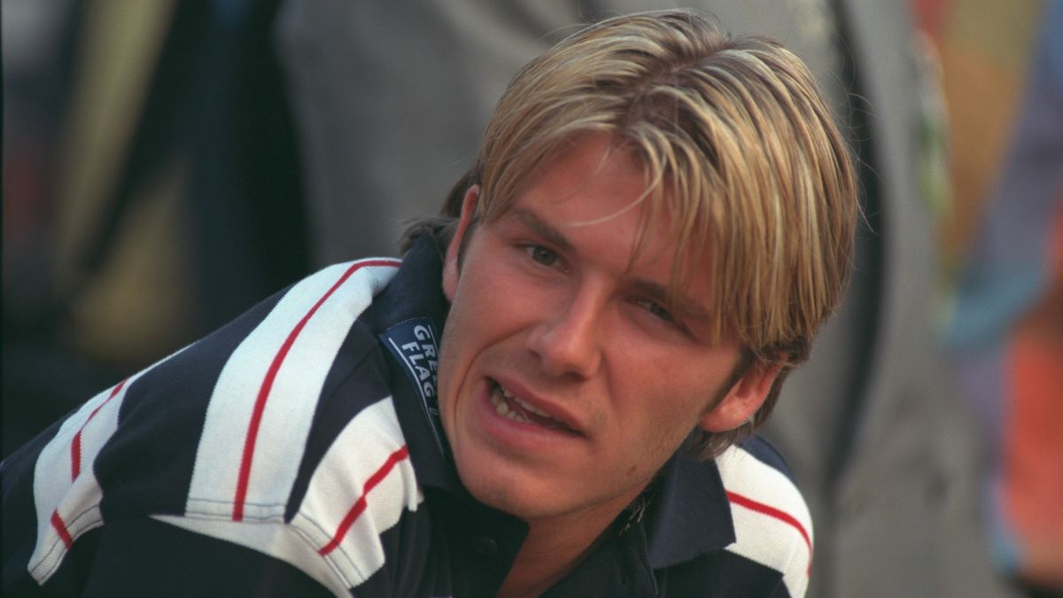 The English team in training: David Beckham. (Photo by Bernard Bisson/Sygma via Getty Images)