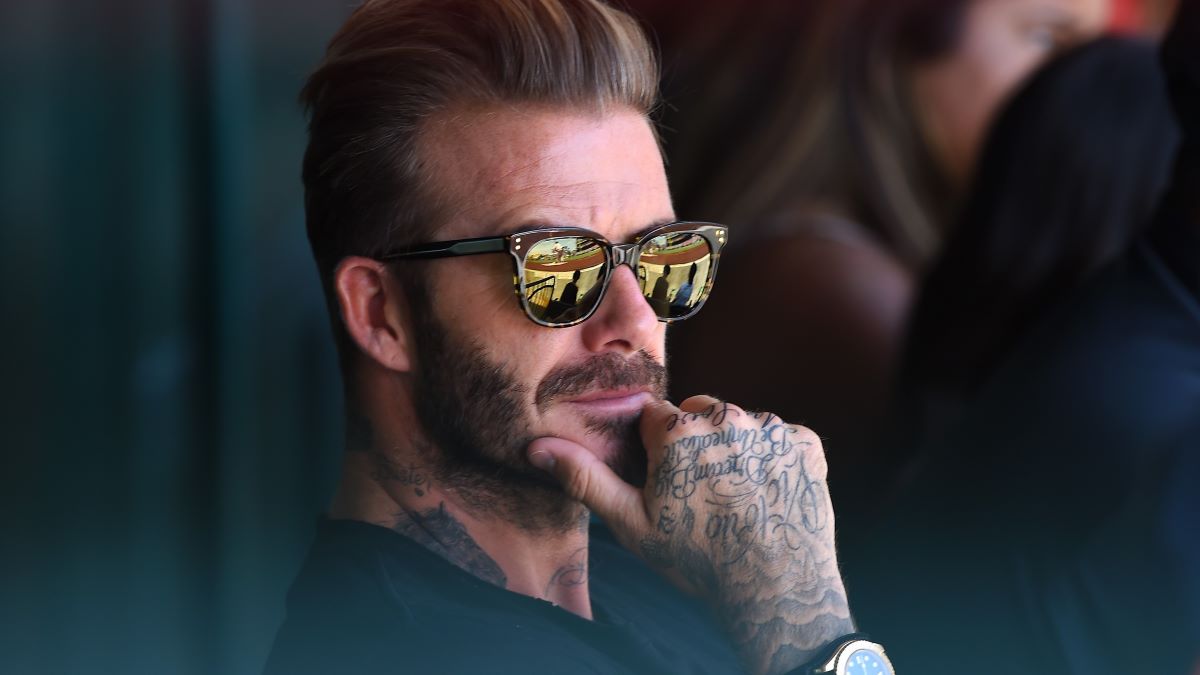 David Beckham attends the game between the Los Angeles Angels and the New York Yankees at Angel Stadium of Anaheim on August 21, 2016 in Anaheim, California. (Photo by Jayne Kamin-Oncea/Getty Images)