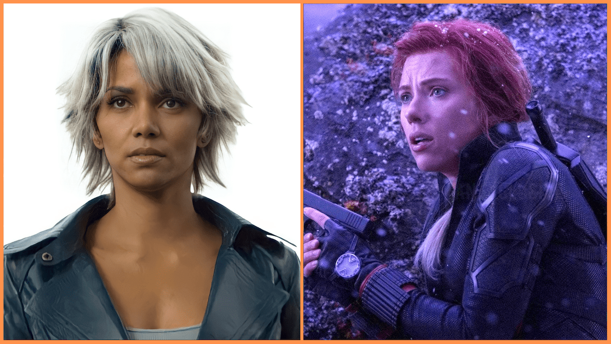 Halle Berry and Scarlet Johansson as Storm and Black Widow in X-Men The Last Stand and Avengers Endgame