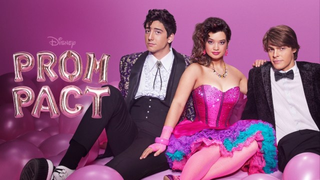 Promotional image of the cast of 'Prom Pact' dressed for the prom