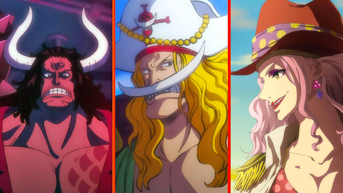 Young Kaido, Whitebeard and Linlin (Big Mom) when they were part of the Rocks Pirates in One Piece