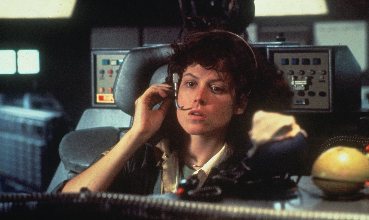 Sigourney Weaver in her breakout role as Ellen Ripley in Alien (1979).