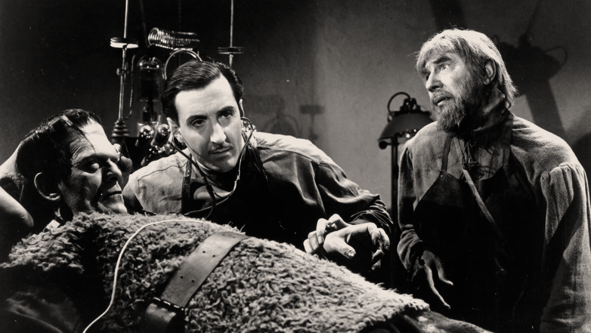 Boris Karloff, Basil Rathbone et Bela Lugosi dans Son of Frankenstein