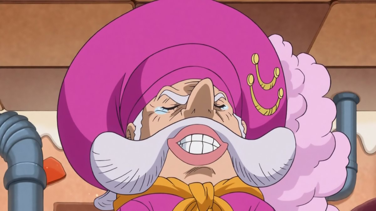 Streusen teary eyed during the Whole Cake arc in One Piece