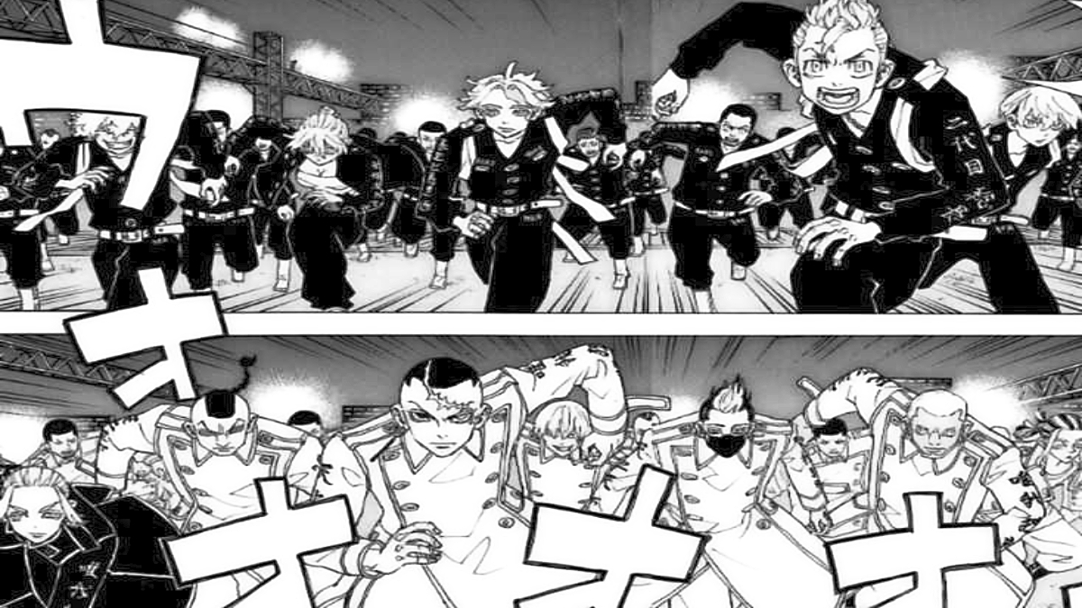 Tokyo Manji gang vs Kanto Manji gang manga illustration