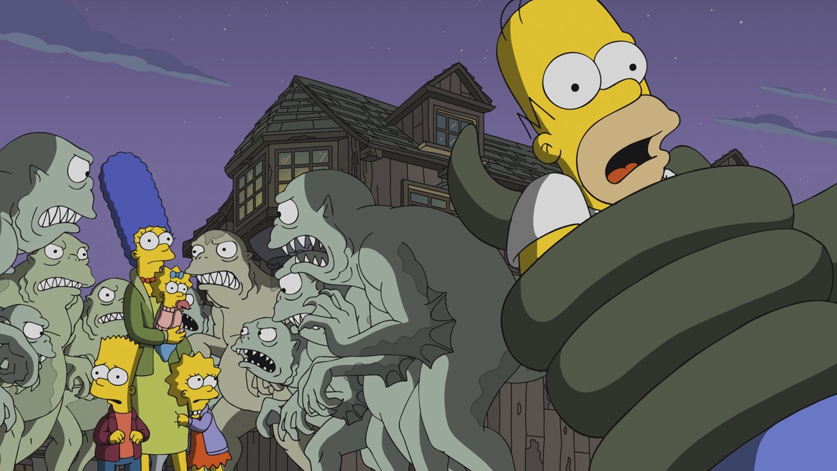 The Simpsons family is terrorized by alien body snatchers in “Treehouse of Horror XXIX.”