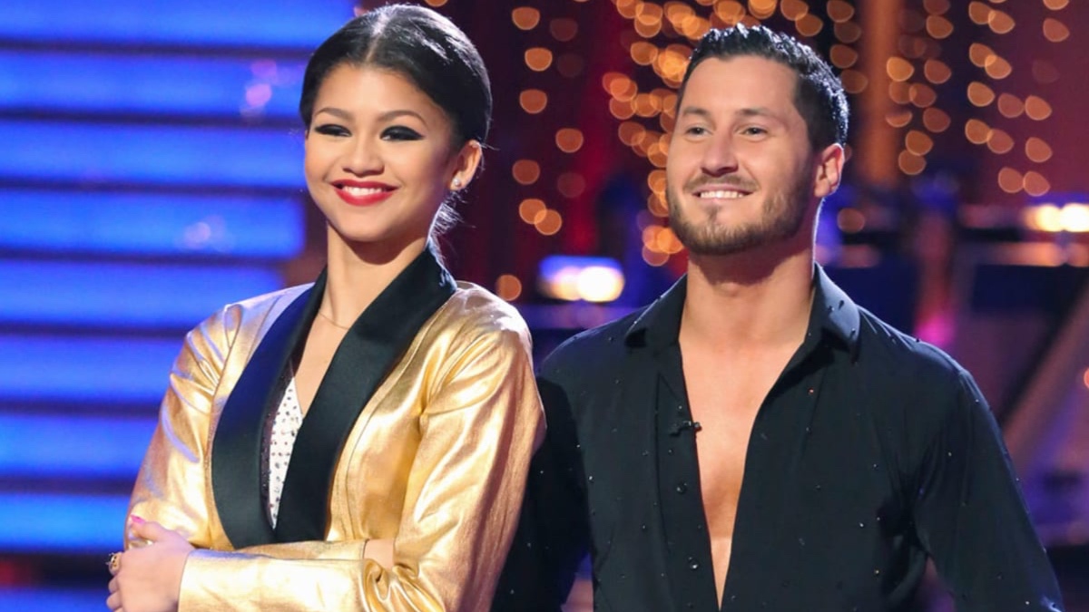 Zendaya with partner Val Chmerkoskiy on Dancing with the Stars
