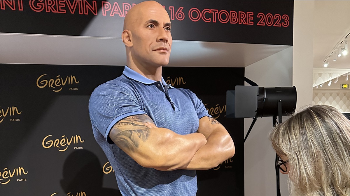 dwayne johnson wax figure