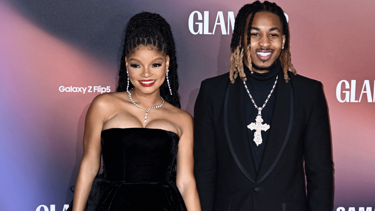 Halle Bailey and DDG attend the Glamour Women of The Year Awards 2023 at One Marylebone on October 17, 2023 in London, England.