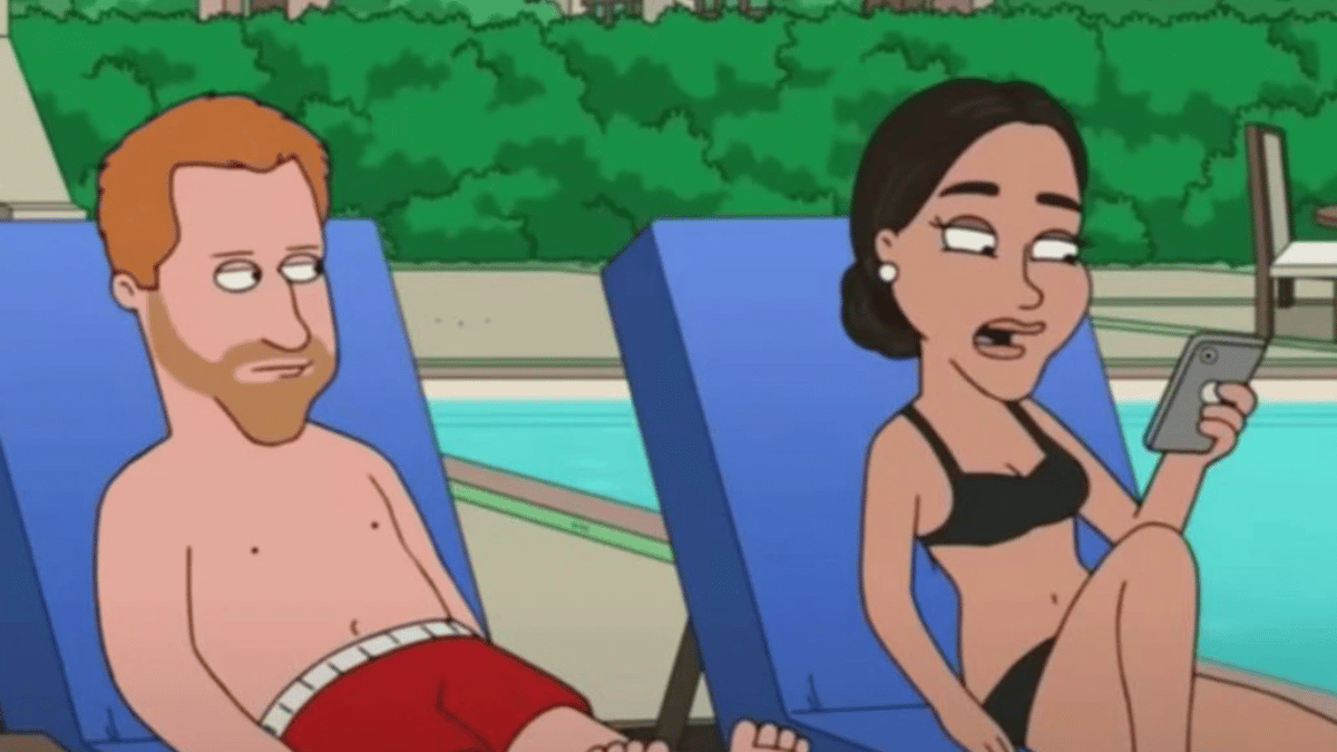 Prince Harry and Meghan Markle as depicted in 'Family Guy.'