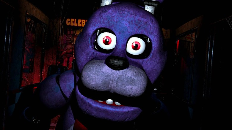 Bonnie is looking straight ahead in Five Nights at Freddy's. 