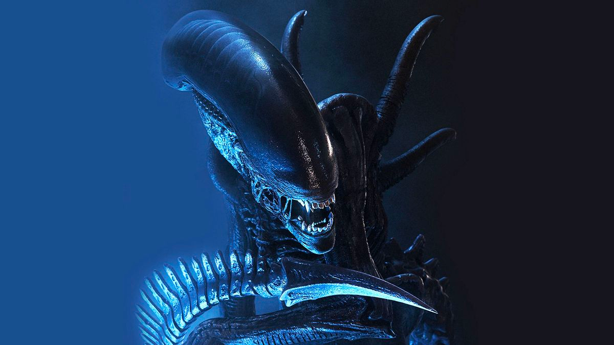 An alien has its mouth open in the Alien franchise. 