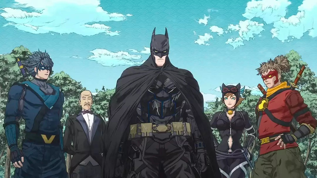 Batman is with a group of people in Ninja. 