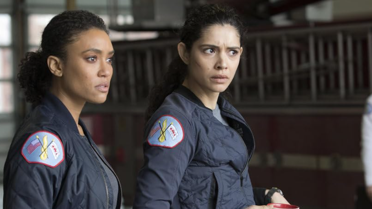 Annie Ilonzeh and Miranda Rae Mayo in 'Chicago Fire'