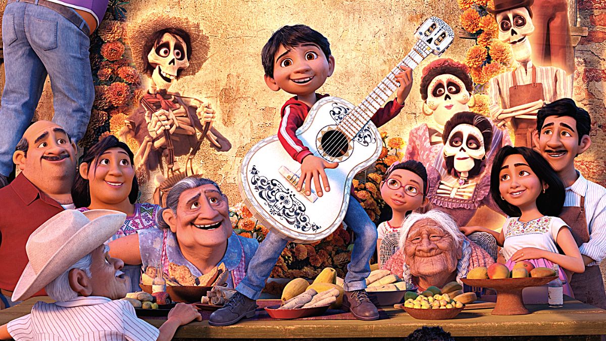 Miguel and his family, living and dead, in Disney Pixar's 'Coco'.