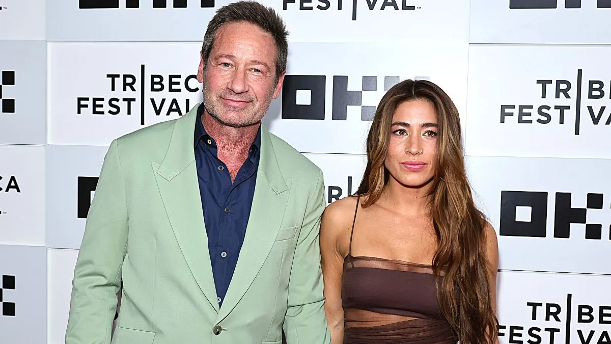 NEW YORK, NEW YORK - JUNE 10: David Duchovny and Monique Pendleberry attend "Bucky F*cking Dent" premiere during the 2023 Tribeca Festival at BMCC Theater on June 10, 2023 in New York City.