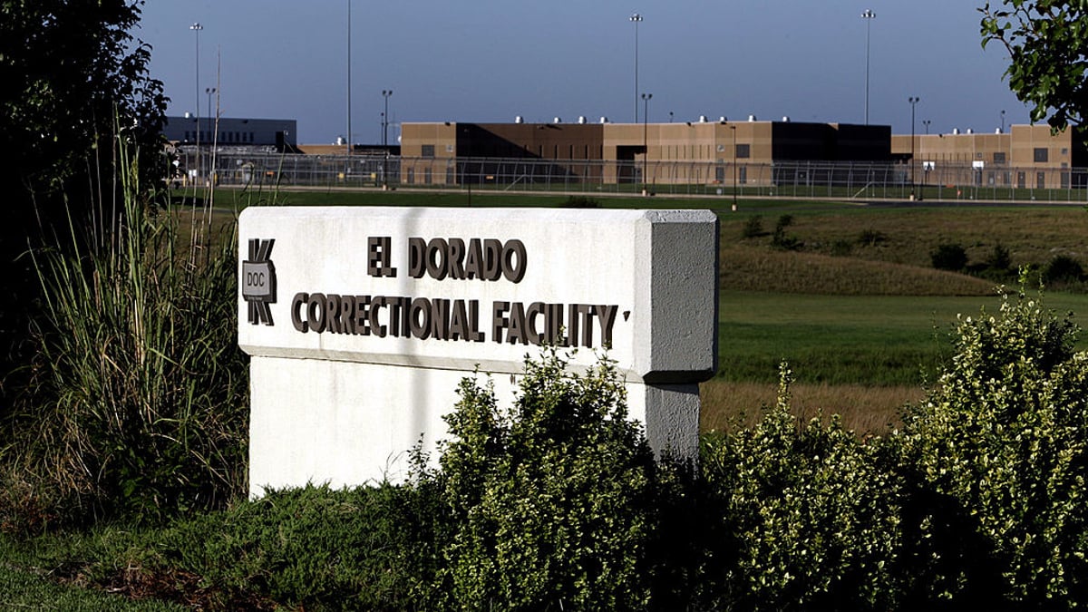 Outside the El Dorado Correctional Facility were Dennis L. Rader, the man admitting to be the BTK serial killer on August 19, 2005 in El Dorado, Kansas. Dennis Rader of Park City, Kansas pleaded guilty to the 10 killings dating back to 1974. Rader received 9 life terms and a "hard 40" for the ten murders he committed over nearly 30 years. 