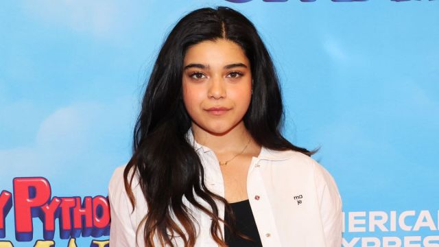 Iman Vellani attends "Spamalot" Opening Night at St. James Theatre on November 16, 2023 in New York City. (Photo by Cindy Ord/Getty Images)