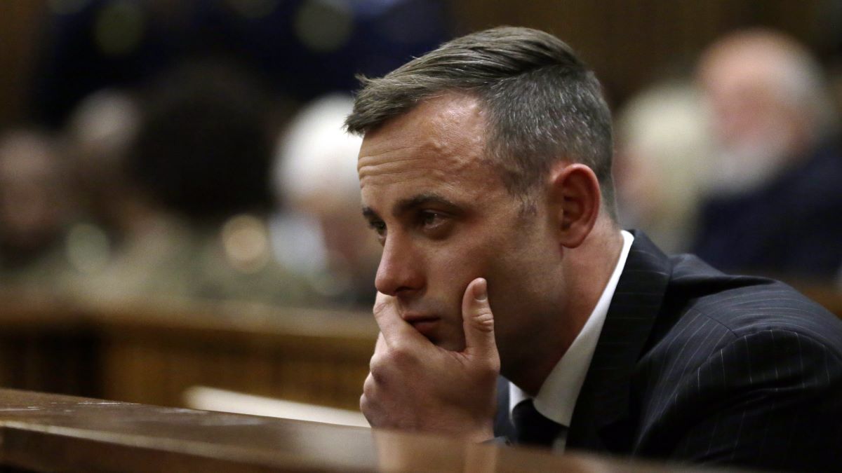 Oscar Pistorius sits in the dock during his sentencing hearing at North Gauteng High Court don June 13, 2016 in Pretoria, South Africa. Having had his conviction upgraded to murder in December 2015, Paralympian athlete Oscar Pistorius is attending his sentencing hearing and will be returned to jail for the murder of his girlfriend, Reeva Steenkamp, on February 14, 2013. The hearing is expected to last five days. (Photo by Themba Hadebe - Pool/Getty Images)