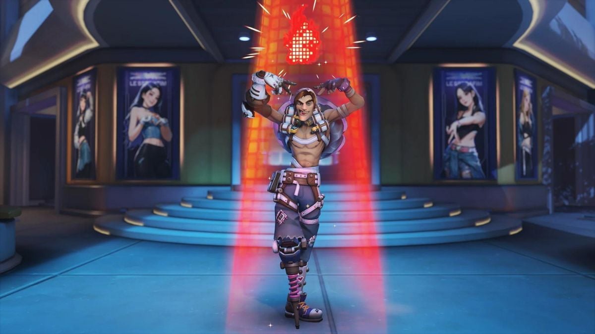 Junkrat's new Overwatch Skin from the collaboration between Blizzard and Le Sserafim