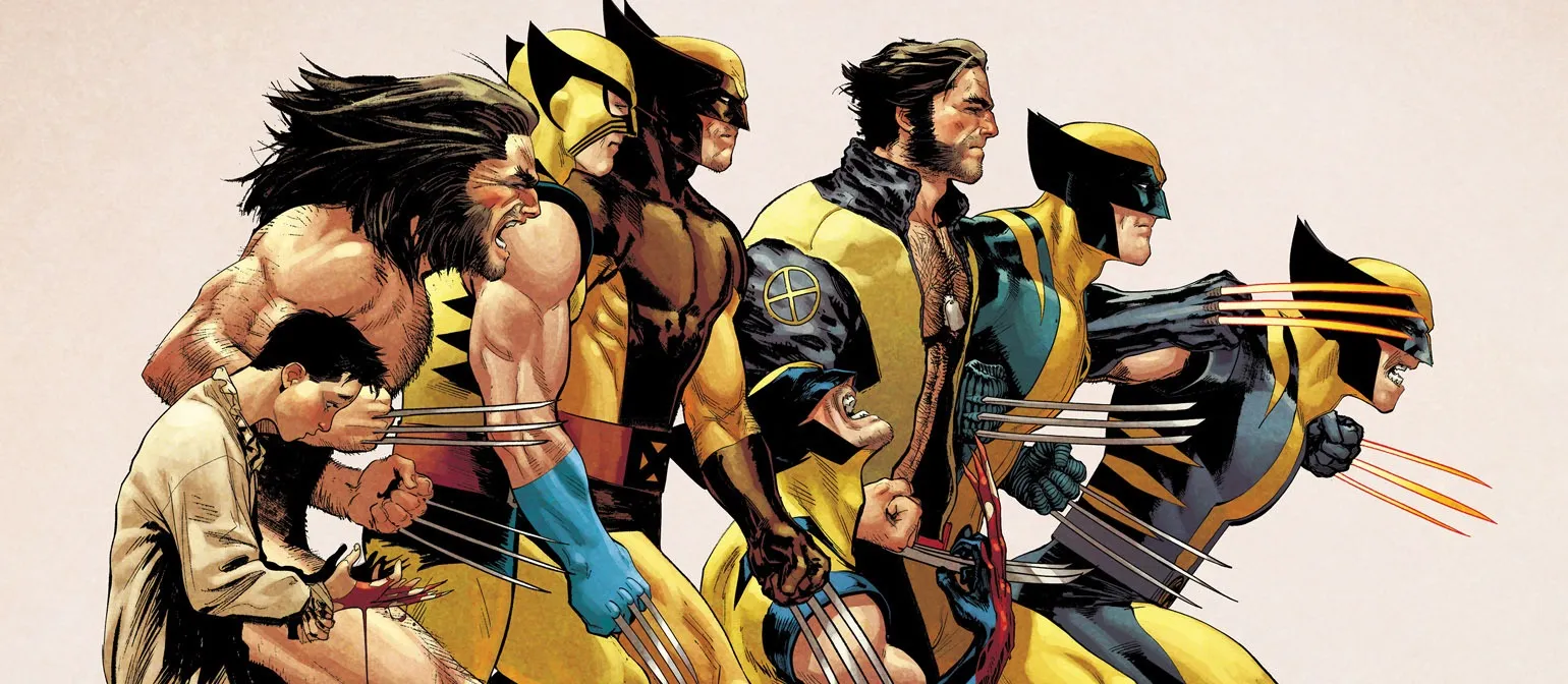 Various iterations of the comic book Wolverine.