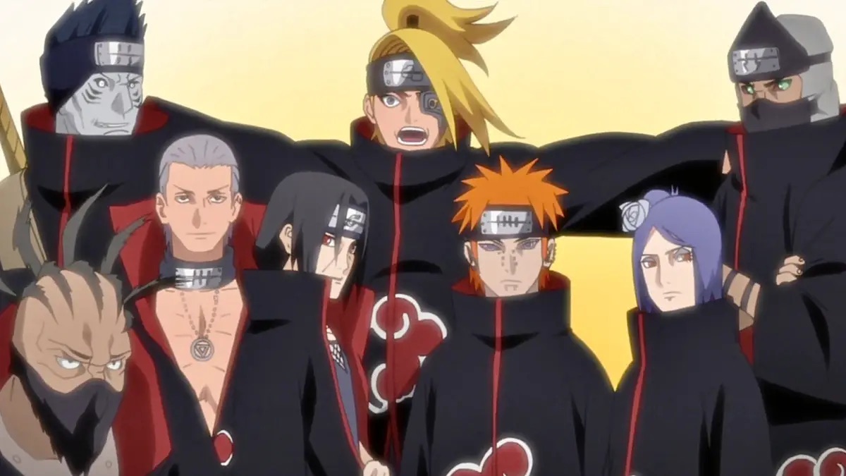 The members of Akatsuki from the anime ‘Naruto’