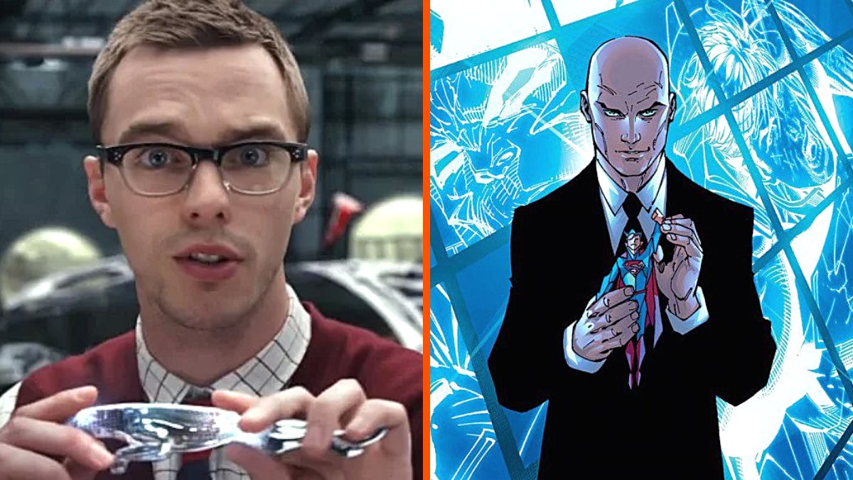 Montage of Nicholas Hoult and Lex Luthor from DC Comics.