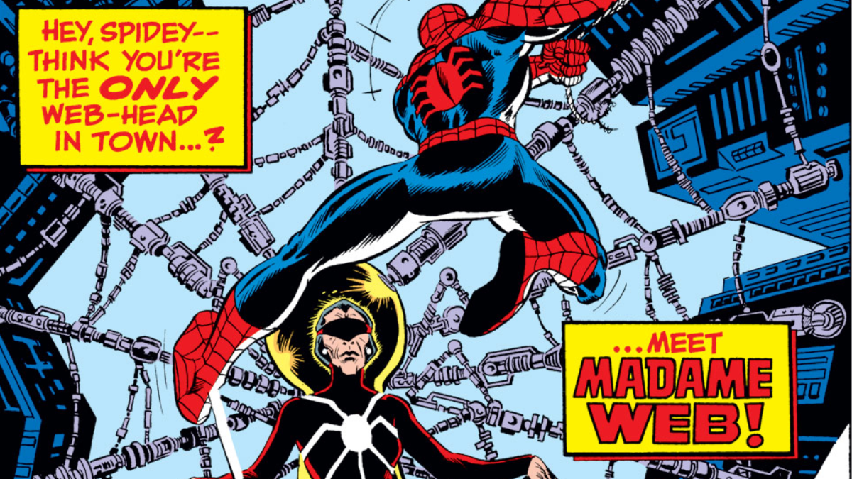 Madame Web meeting Spider-Man