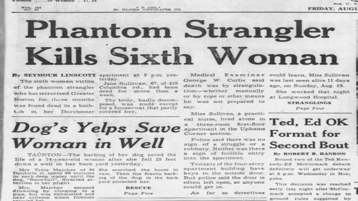Newspaper article on Boston Strangler 