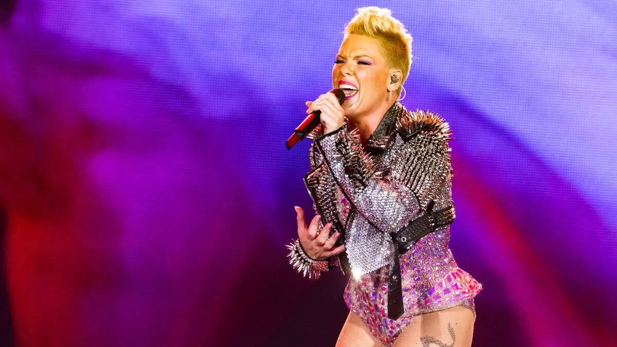 Pink performing at Music Midtown 2023