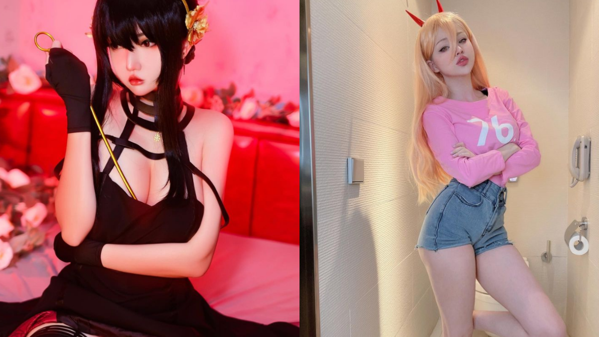 Two online cosplay models potato_godzilla and hidori_rose on IG