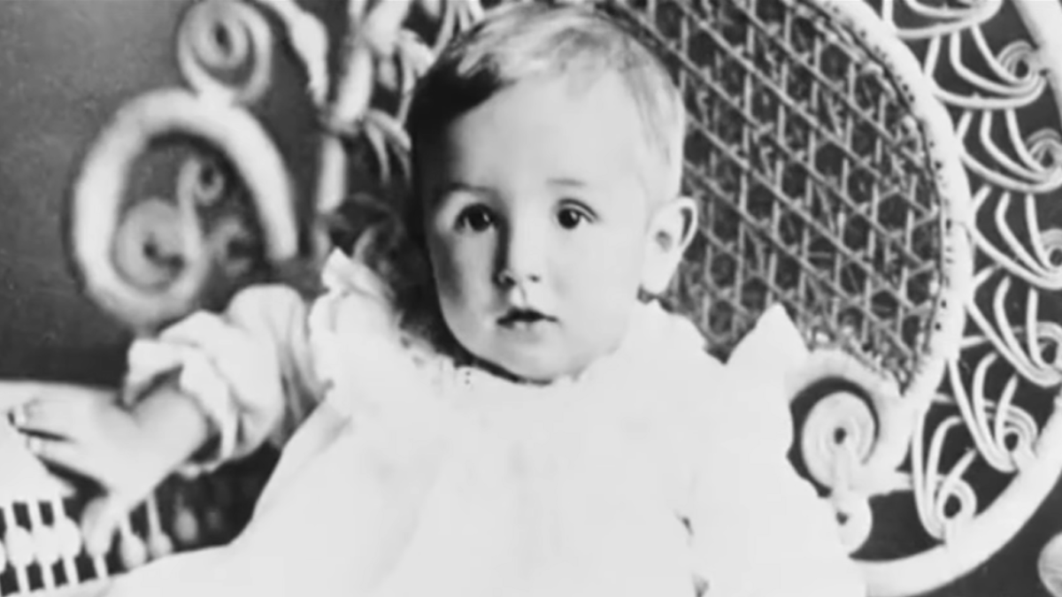 Walt Disney as a baby in old photo