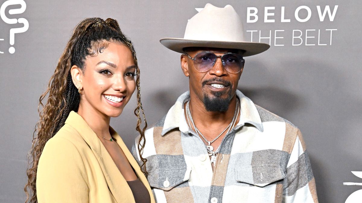 Corinne Foxx and Jamie Foxx attend the Los Angeles Screening of "Below The Belt" at Directors Guild Of America on October 01, 2022 in Los Angeles, California. (Photo by Axelle/Bauer-Griffin/FilmMagic)