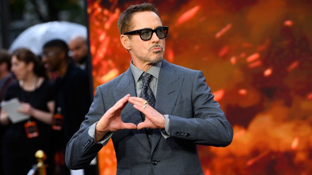 Robert Downey Jr. attends the "Oppenheimer" UK Premiere at Odeon Luxe Leicester Square on July 13, 2023