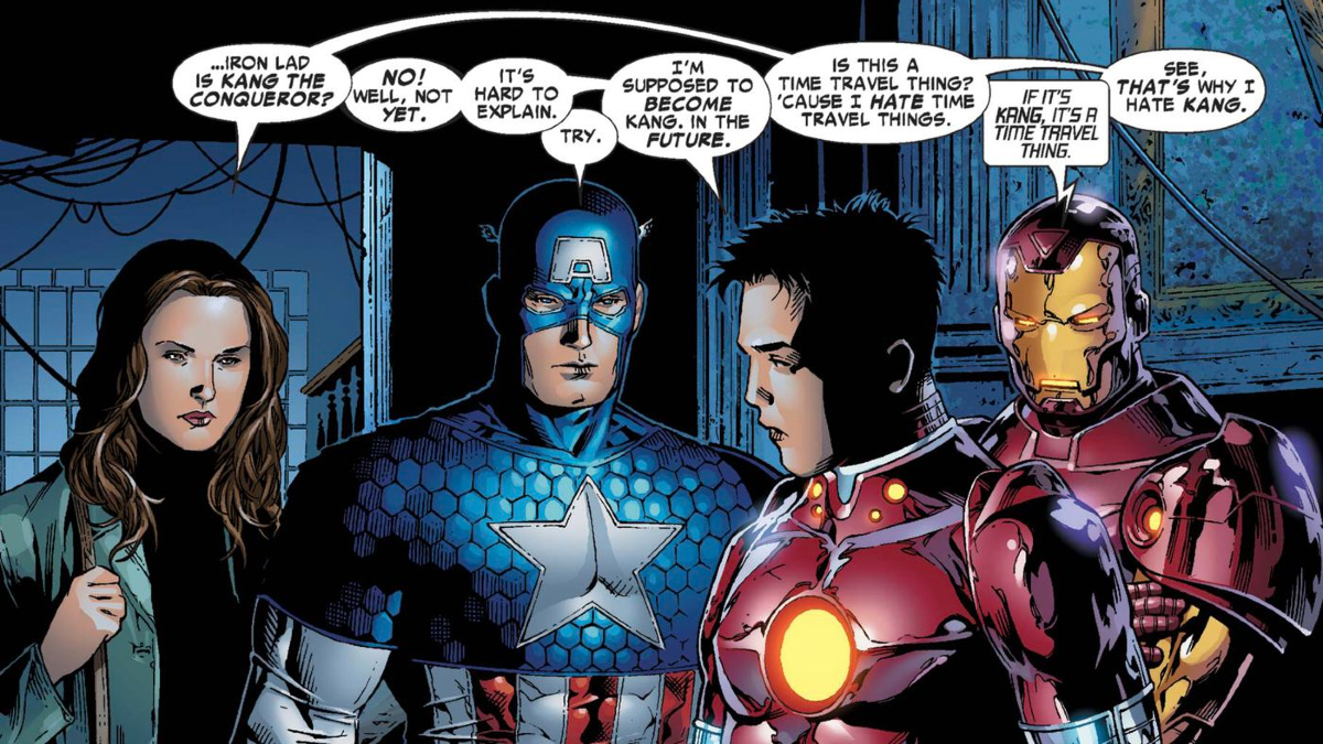 Iron Lad, Jewel, Captain America, and Iron Man