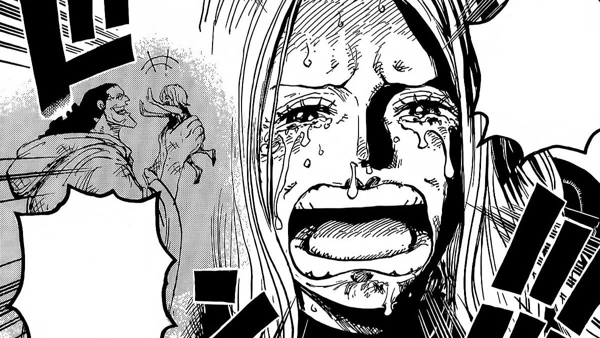 Bonney crying about Kuma in the One Piece manga