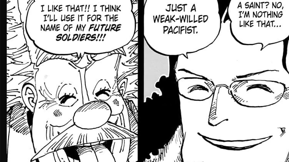 One Piece Vegapunk and Kuma talking in the flashback from Egghead arc