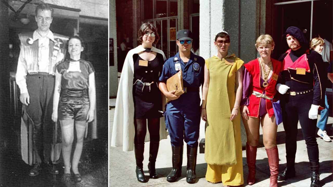 old photos of cosplayers
